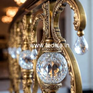 Elegant Brass Crystal Railings for Modern Interiors CR-4836