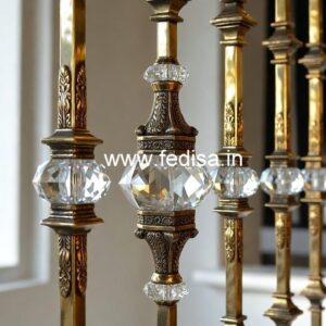 Best Brass Crystal Railing Ideas for Luxury Homes CR-4837