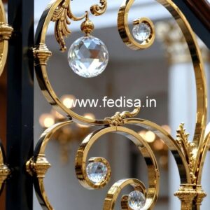 Elegant Brass Crystal Railings for Luxury Living CR-4840