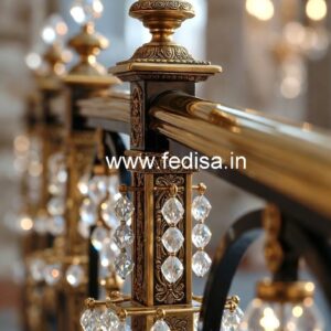 Stylish Brass Crystal Railings for Contemporary Interiors CR-4844
