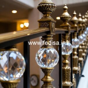 High-End Brass Crystal Railings for Luxury Villas CR-4846