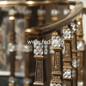 Luxury Brass Crystal Railings for Modern Living CR-4856