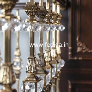 Stylish Brass Crystal Railings for Premium Interiors CR-4857