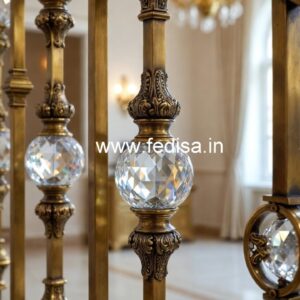 Modern Brass Crystal Railing for Home Interiors CR-4867