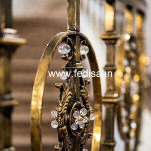 Premium Brass Crystal Railing Designs for Villas CR-4868