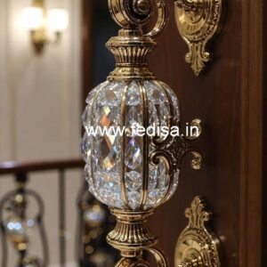 Designer Staircase with Brass Crystal Railing CR-4879