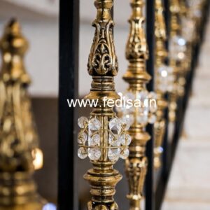 Premium Interior Brass Crystal Railings CR-4882