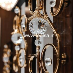 Brass Crystal Railing with Golden Finish CR-4884