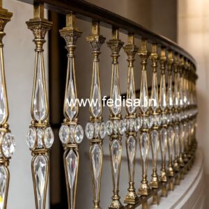 Trending Brass Crystal Railing Designs 2042 CR-4886