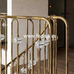 Beautiful Brass Crystal Stair Railings CR-4888