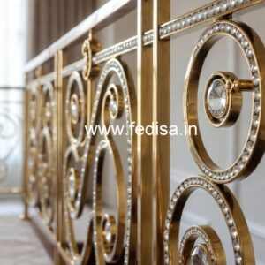 Brass Crystal Railing for Duplex Homes CR-4893