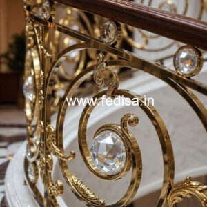 Designer Handcrafted Brass Crystal Railing CR-4896