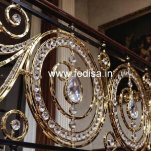Luxury Brass Railings with Crystal Detailing CR-4901