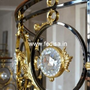 Unique Brass Crystal Staircase Ideas CR-4903