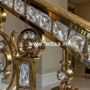 Fancy Brass Crystal Railing Designs CR-4905