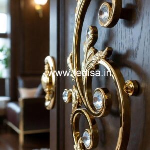 Designer Crystal Brass Stair Railings CR-4909