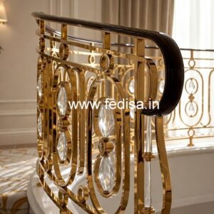Royal Interior Brass Crystal Railing Ideas CR-4910