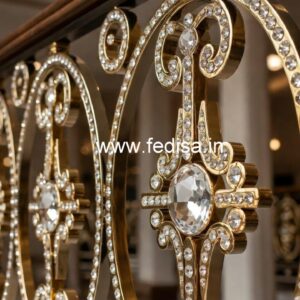 Brass Crystal Staircase with LED Lights CR-4922