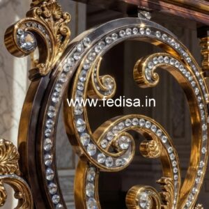 Brass Crystal Railings for Staircases CR-4928