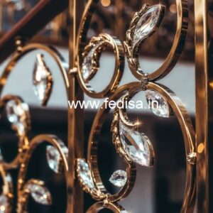 Elegant Home Decor Brass Crystal Railings CR-4933