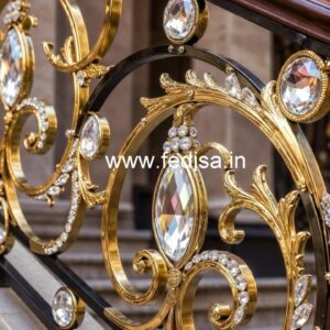 Premium Decorative Brass Crystal Railings CR-4938
