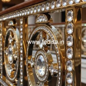 Brass Crystal Railings for Duplex Staircase CR-4942