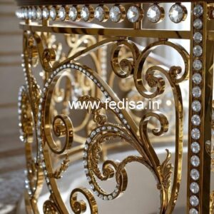 Stylish Golden Brass Crystal Railings CR-4943