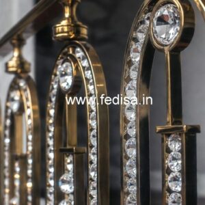 Rich Interior Brass Crystal Railings CR-4953