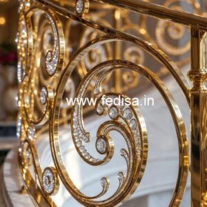 High-End Brass Crystal Stair Railings CR-4956
