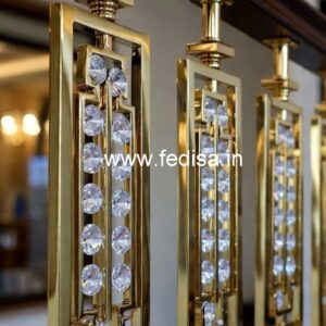 Luxury Brass Crystal Railings for Interiors CR-4961