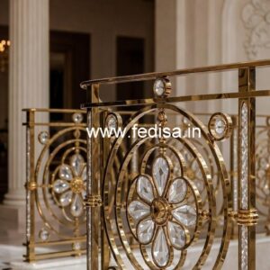 Premium Brass Crystal Railings for Interiors CR-4968