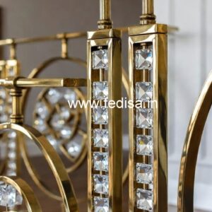 Stylish Brass Crystal Balcony Railings CR-4969