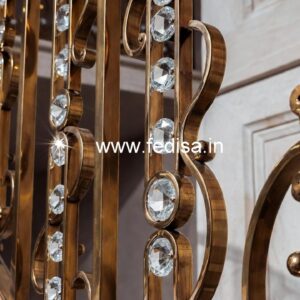 Luxury Brass Crystal Railings for Duplex Homes CR-4970
