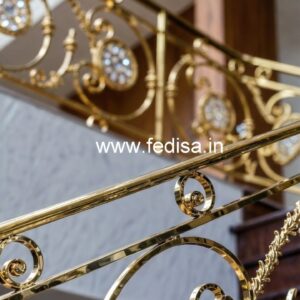 Designer Brass Crystal Stair Railings for Villas CR-4971