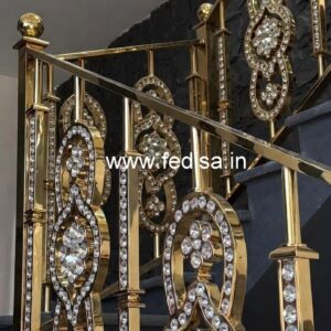 Royal Brass Crystal Interior Railings CR-4972