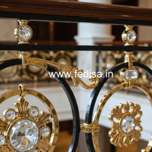 Elegant Brass Crystal Railings for Staircases CR-4988