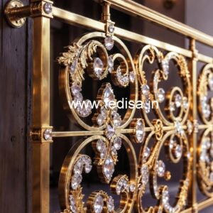 Luxury Brass Crystal Railings for Homes CR-4991