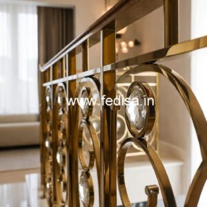 Designer Interior Brass Crystal Railings CR-4999