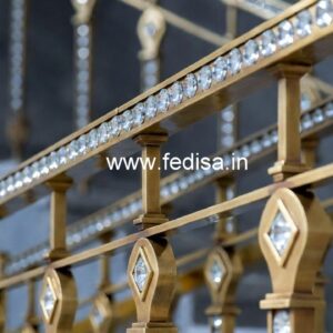 Modern Brass Crystal Stair Railings CR-5009