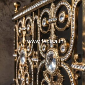 Premium Brass Crystal Railings for Villas CR-5011