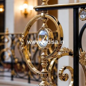 High-End Brass Crystal Railings for Homes CR-5014
