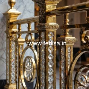 Premium Brass Crystal Railing for Villas CR-5025