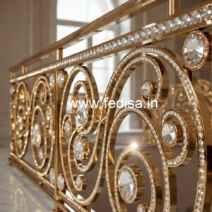 Elegant Interior Brass Crystal Railings CR-5031