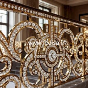 Elegant Brass Crystal Railings for Interiors CR-5040