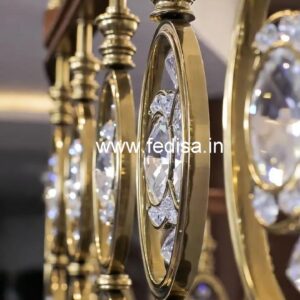 Designer Brass Crystal Railings for Stair Design CR-5043