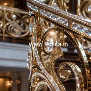 Stylish Brass Crystal Railings for Interior Design CR-5046