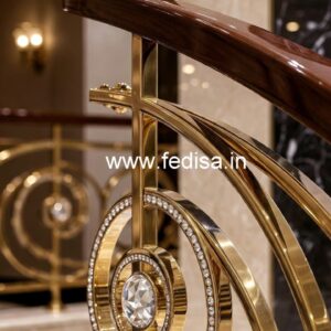 Stylish Brass Crystal Railings for Luxury Living CR-5059