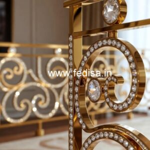 Premium Brass Crystal Railing for Luxury Interiors CR-5062