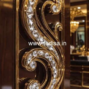 Golden Finish Brass Crystal Railings CR-5068