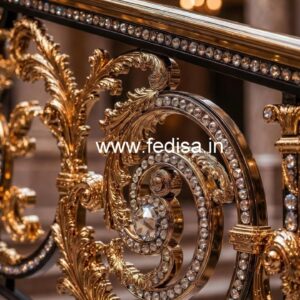 Stylish Brass Crystal Railing for Interiors CR-5078
